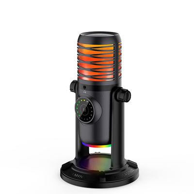 Microfone do jogo do condensador do RGB USB para o computador do telefone do portátil do PC