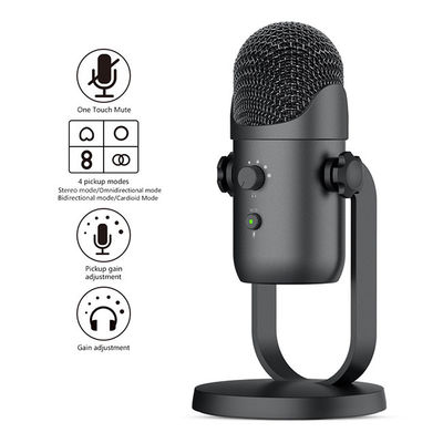 Fluindo o condensador Mic, microfone de gravação Podcast Desktop de 48Khz USB