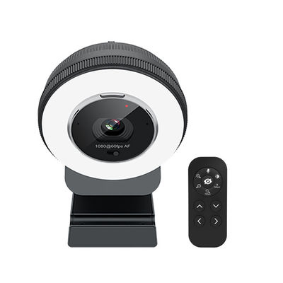 Câmara web de controle remoto do portátil da came 1080P 60FPS do córrego C24 com Ring Light