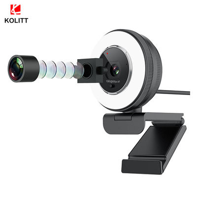 Câmera de HD 1080p 60fps USB com Ring Light/controlo a distância construídos na tampa da privacidade