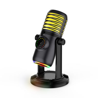 Fluindo o microfone Podcast do jogo do Mic USB RGB do condensador para o PC PS4 PS5 do portátil