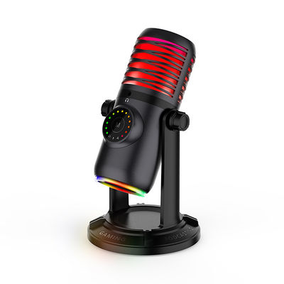 Fluindo o microfone Podcast do jogo do Mic USB RGB do condensador para o PC PS4 PS5 do portátil