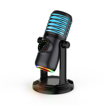 Microfone do jogo do condensador do RGB USB para o computador do telefone do portátil do PC