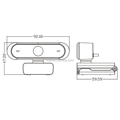 C15 AutoFocus USB Plug and Play Câmera para Laptop com Tampa de Privacidade