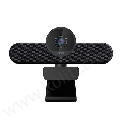 Câmeras 2K QHD 3 da conferência da Web do Autofocus em uma câmara web com microfone/orador