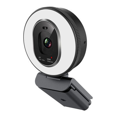 Fluindo a câmera do computador 1080p, câmara web do sensor do CMOS construída em Ring Light ajustável