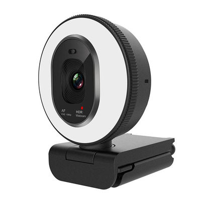 Fluindo a câmera do computador 1080p, câmara web do sensor do CMOS construída em Ring Light ajustável