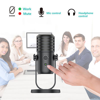 microfone de condensador 48KHZ de 16bit 24bit USB Live Recording Microphone