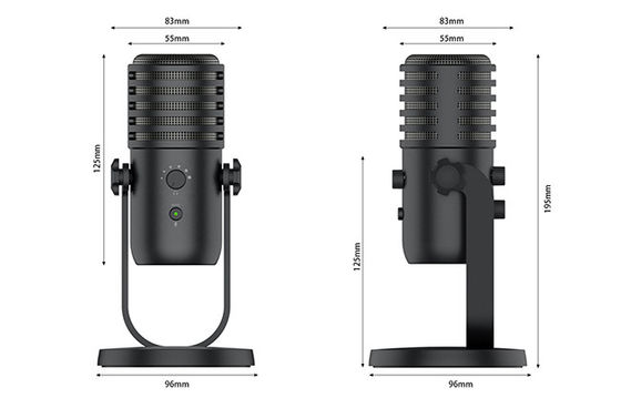 Microfone dinâmico Podcast de USB para a gravação vocal Live Streaming Gaming