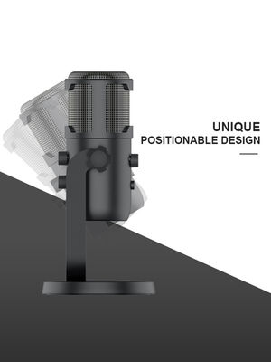 Estúdio que grava o microfone de condensador de USB com alcance dinâmico largo