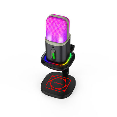 Microfone de USB do jogo do CE, indicador de Mic With Quick Mute RGB do condensador do PC