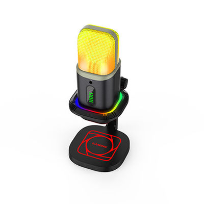 Microfone de USB do jogo do CE, indicador de Mic With Quick Mute RGB do condensador do PC